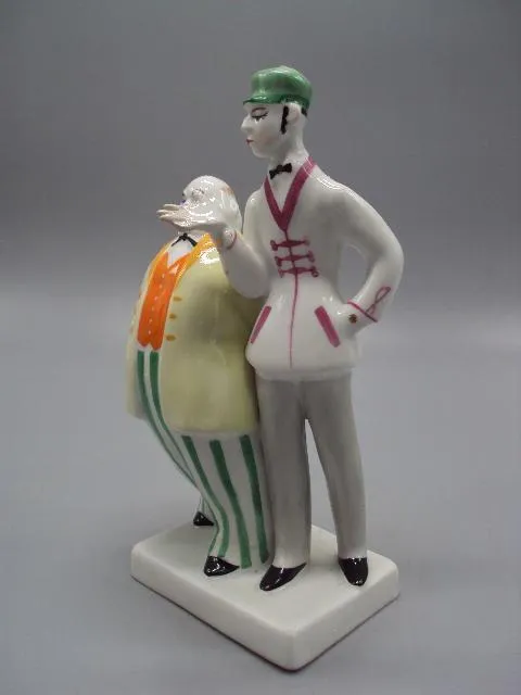 Купити Фигура фарфор статуэтка Киев Толстый и Тонкий из рассказа Чехова высота 18,8 см №14555