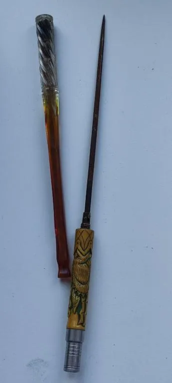 Мундштук с секретом-проколка швайка свинокол, ручная гравировка-крылатый дракон ИТК, bd167 З аукціону