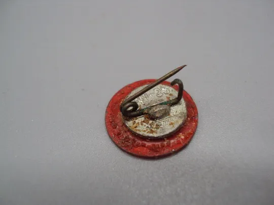 Знак Ленин портрет профиль круглый ссср красный фон стекло №17632 З аукціону