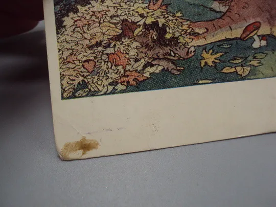 Открытка народная сказка Собака и волк 1955 год худ. В.Н. Тиханович №16004 Інтернет-аукціон