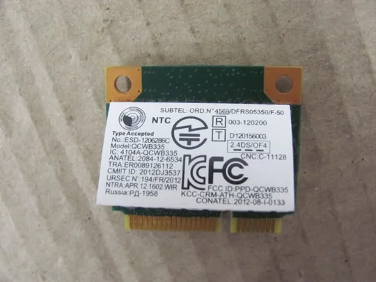 395-24 WI-FI адаптер  ANTEL QCWB335  для Lenovo G500S G505S G510S оригінал Продаж