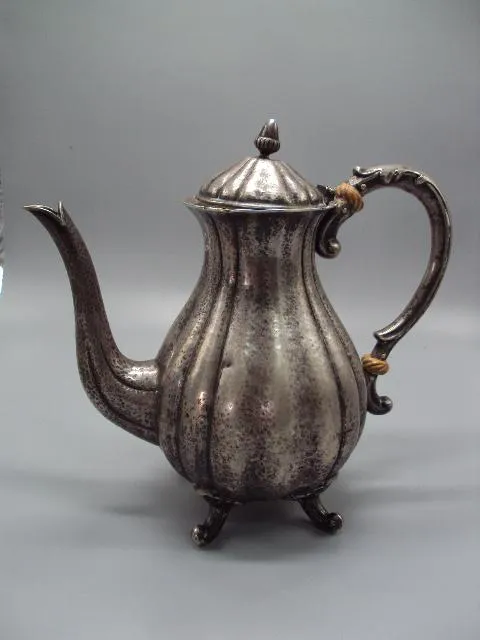 Чайник заварник серебро 800 проба вес 966 грамм высота 21,5 см, с крышкой 26 см №13662 Ціна