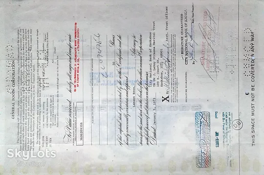 Купити Акція Сертифікат на 50 Акцій General Foods Corporation 1971 США Mt 15