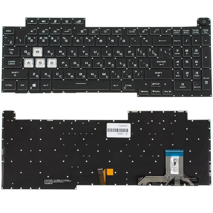 фото, Клавіатура для ноутбука ASUS (G713 series 2021 year) rus, black, без кадру, підсвічування клавіш (RGB 4)