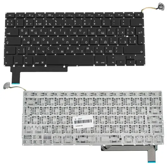 Купити Клавіатура для ноутбука APPLE (MacBook Pro: A1286 (2009-2012)) rus, black, BIG Enter