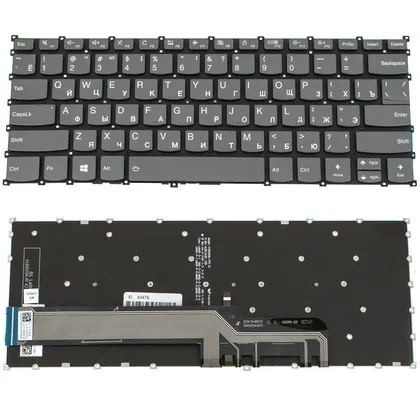 фото, Клавіатура для ноутбука LENOVO (IdeaPad: S540-14 series) rus, onyx black, без фрейма, підсвічування клавіш(оригінал)