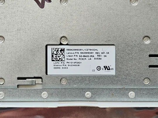 Клавіатура кнопки Lenovo IdeaPad 320-15 330-15 320-17 330-17 S145-15 V15-IGL 3-15 3-17 SG-86400-3RA SN20M63081 Оригінал неробоча З аукціону