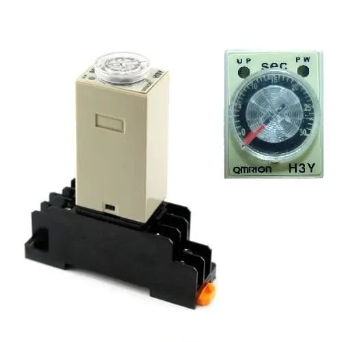 Реле времени, таймер H3Y-2, 0-30с 12В 5А на DIN-рейку Ціна