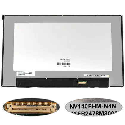 фото, Матриця 14.0 NV140FHM-N4N (1920*1080, 30pin(eDP), LED, SLIM(без дод. панелі), матова, роз'єм праворуч знизу, th=4.2mm) для