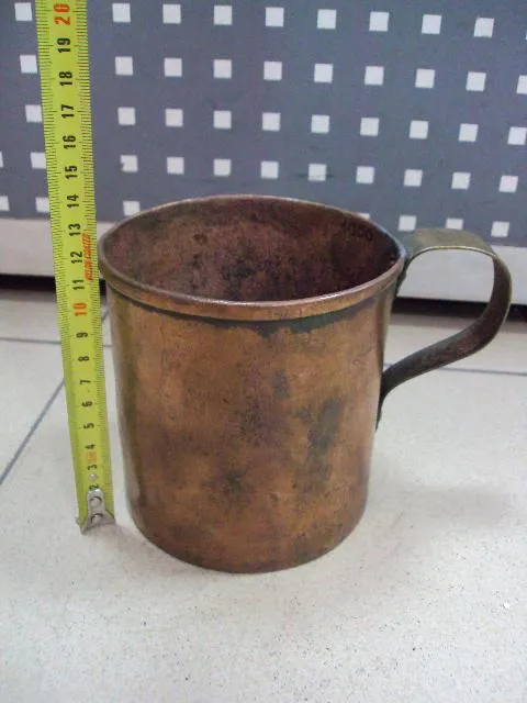 Купити Кружка медь старая высота 12 см, диаметр 11,5 см №622