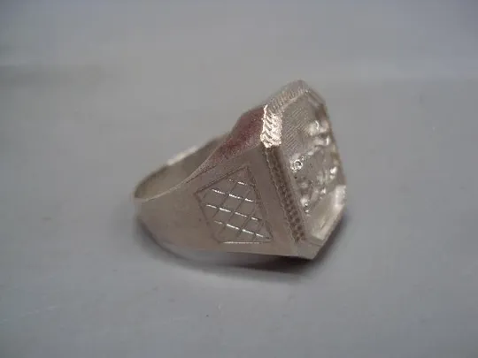 Мужской перстень кольцо печатка зодиак Лев гороскоп серебро Украина вес 9,93 г размер 23,5 №15141 Інтернет-аукціон