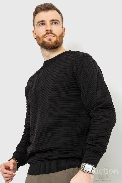 Свитер мужской, цвет черный, 161R843 З аукціону