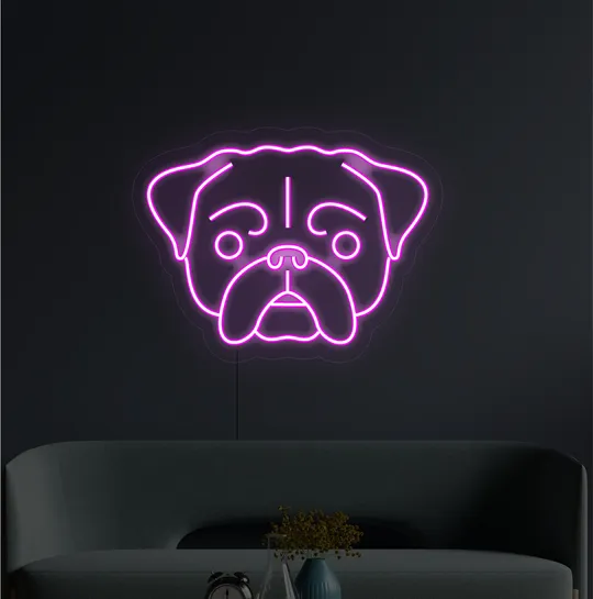 Неоновий світильник Мопс 360х270 acr-n000030 Ціна