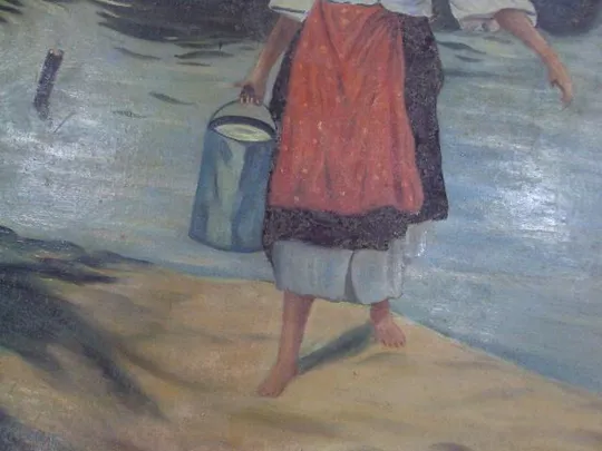 Картина на речке украинка с ведром копия Пимоненко 84,8 х 99,7 см холст, масло №36replicaОбращаем Ваше внимание, что предмет находиться в категории &quot;копии&quot; и не является оригиналом! Інтернет-аукціон