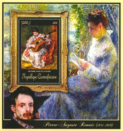 фото, ЦАР-Живопись-Ренуар-2011. Чистый красивый Блок. MNH.