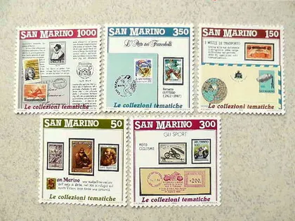 фото, Серія поштових марок Сан-Марино 1988 рік **