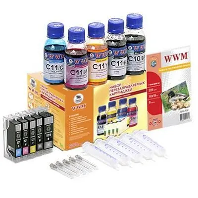 Комплект перезаправляемых картриджей WWM CANON IP3600/4600/MP540 chip (RC.CLI521ARC) Ціна