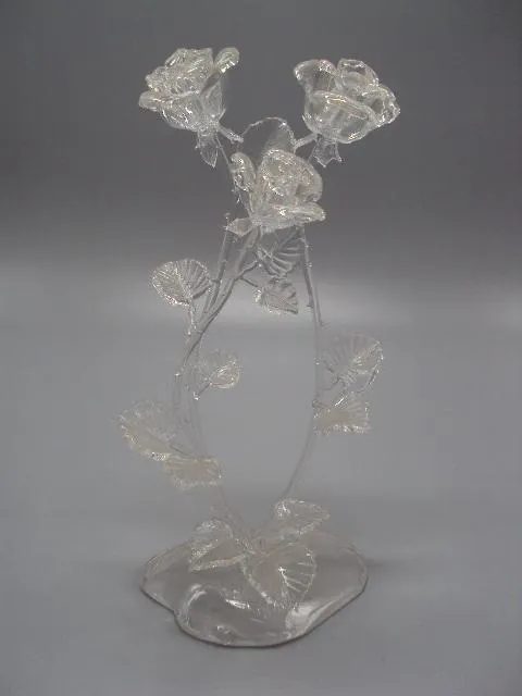 Фигура стекло статуэтка розы цветы розочки высота 16,5 см №13603 Ціна