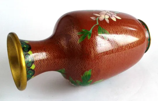 Антикварна колекційна ваза клуазоне Cloisonne латунь #1 Інтернет-аукціон