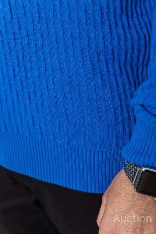 Свитер мужской однотонный, цвет электрик, 235R1394 Де купити