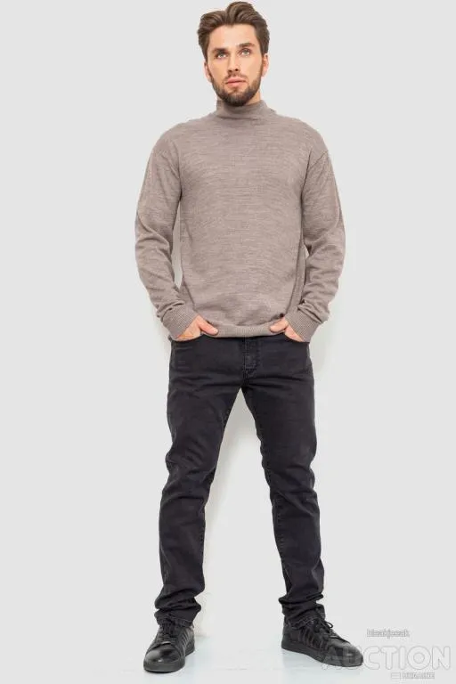 Купити Свитер мужской однотонный, цвет мокко, 161R1770