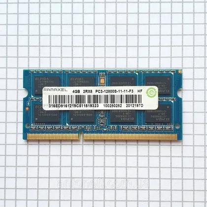фото, Модуль пам'яті Elpida Ramaxel 4GB 2RX8 PC3-12800S (DDR3) RMT3160ED58E9W1600 для ноутбука