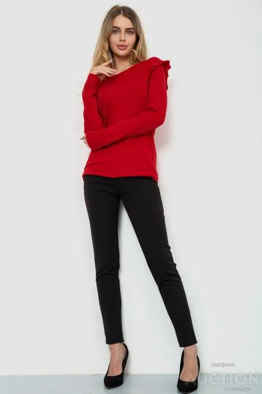 Купити Кофта женская однотонная, цвет красный, 244R200