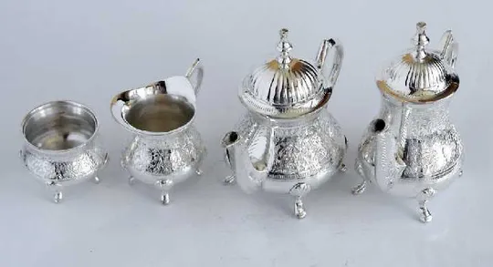 Чайно-кавовий сервіз, Alpacca, посріблення Інтернет-аукціон