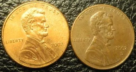 1 цент 2002 США (два різновиди) Ціна