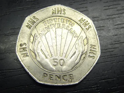 фото, 50 пенсів 1998 Британія Національна служба охорони здоров'я