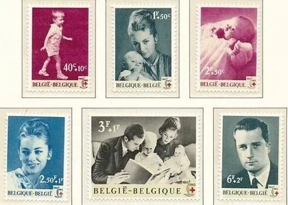 фото, Бельгия Красный Крест Королевская семья 1963 MNH