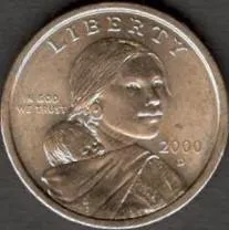 США 1 доллар 2000 г. САКАГАВЕЯ.  СОСТОЯНИЕ ИДЕАЛЬНОЕ ИЗ РОЛЛА. Ціна