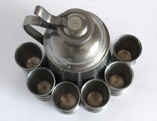 Антикварний олов&#039;яний набір для вина, сервіз, 1930-ті рр., Німеччина Недорого