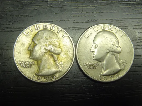 1/4 долара 1970 США (два різновиди) нечасті Ціна