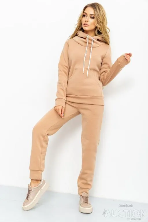 Спорт костюм женский на флисе, цвет темно-бежевый, 102R016-1 Ціна