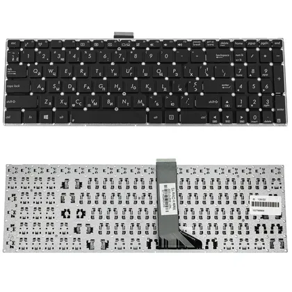 фото, Клавіатура для ноутбука ASUS (X502, X551, X553, X555, S500, TP550) ukr, black, без фрейму, без кріплень
