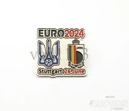 фото, футбол ЕВРО 2024  матчевый значок  Украина - Бельгия.