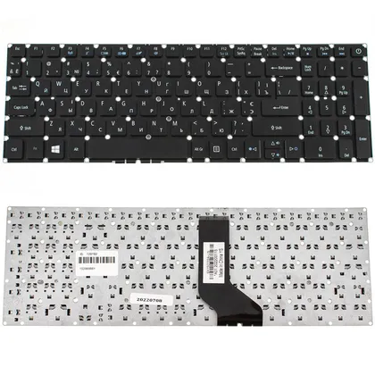 фото, Клавіатура для ноутбука ACER (E5-522, E5-573) ukr, black, без кадру