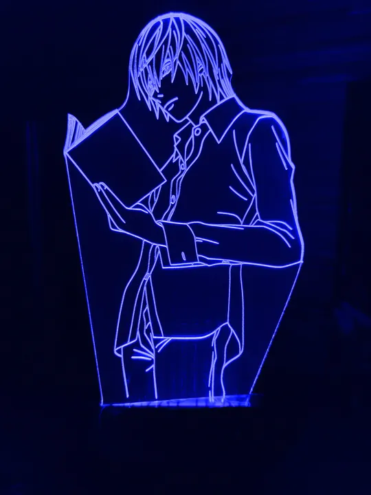 Акриловий світильник-нічник Зошит Смерті Лайт 2 синій tty-n000842 Ціна