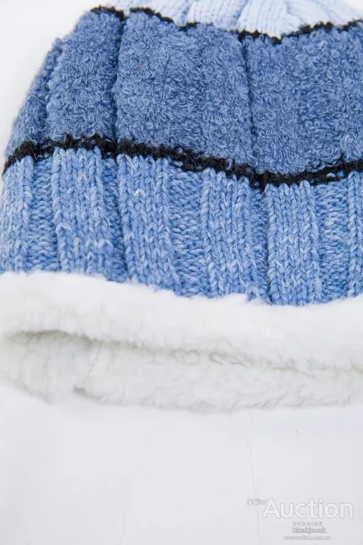 Купити Детская шапка, цвета джинс, из шерсти, 167R7777