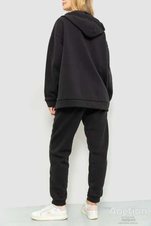 Спорт костюм женский на флисе, цвет черный, 131R152662 Продаж
