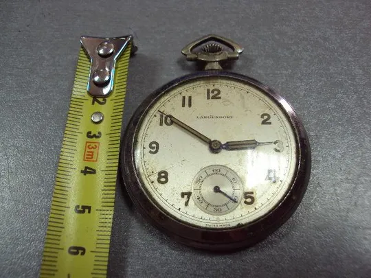 Карманные часы Langendorf Swiss made швейцария длина 6,2 см, диаметр 5 см на ходу №11936 Ціна