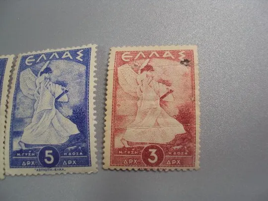 марки Греция 1945 живопись ангел лот 5 шт негаш №2630 З аукціону