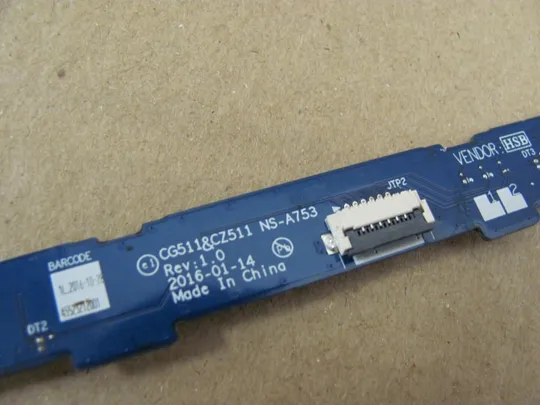 425-32 плата кнопки тачпаду CG511/CZ511 NS-A753  для Lenovo  IdeaPad  310-15 310-15ABR 310-15IKB 310-15IAP 310-15ISK  оригінал Продаж