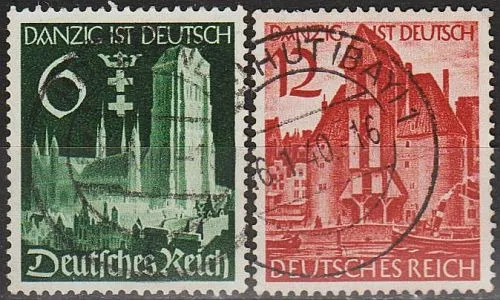 1939 - Рейх - Гданьськ - німецкий Mi.714-15 _гаш Ціна