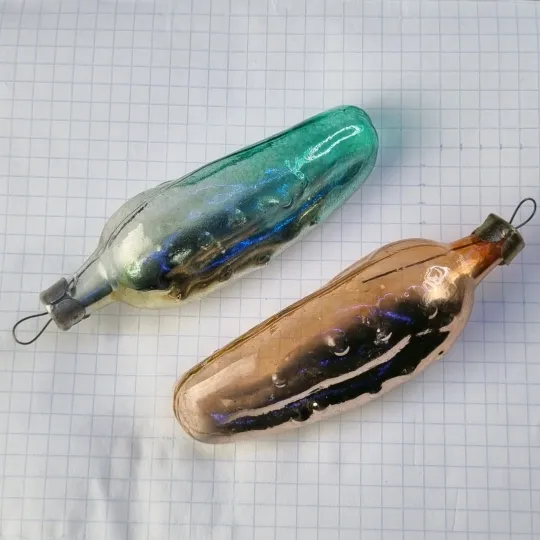 Елочные игрушки "огурец" 2 шт (ссср) Ціна