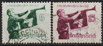 фото, 1935 - Рейх - Гітлер-югенд Mi.584-85 X _7.0 €