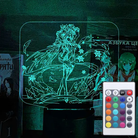 Акриловий світильник-нічник з пультом 16 кольорів Еола tty-n001288 Ціна