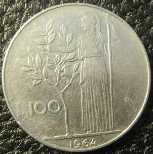 фото, 100 лір 1964 Італії