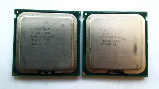Пара 4х ядерных процессоров Core™2 Quad Xeon E5335 SL9YK 2 00GHz/8M/1333 LGA771 Вжив Ціна